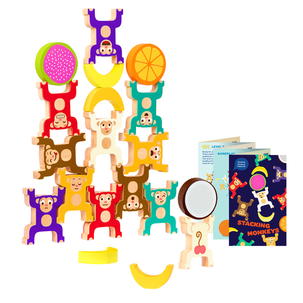 Battat - Wooden Stacking Monkeys
