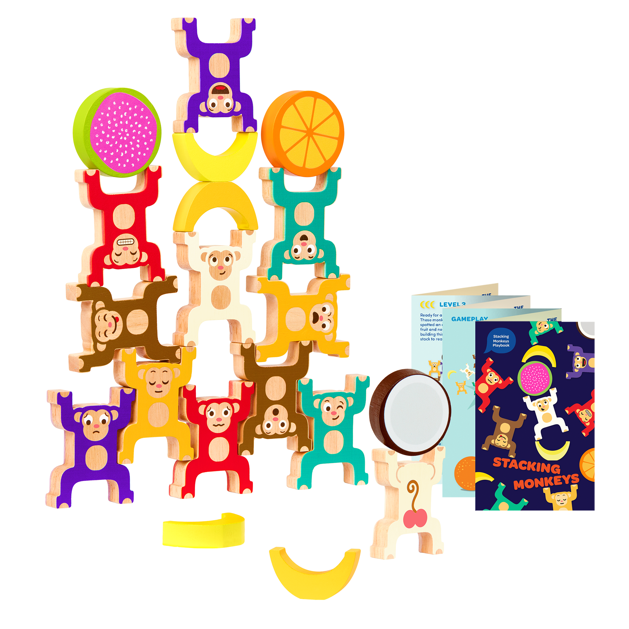 Battat - Wooden Stacking Monkeys