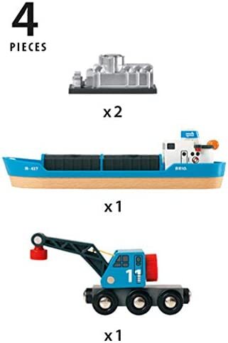 BRIO - Container & Crane Wagon 4 pieces