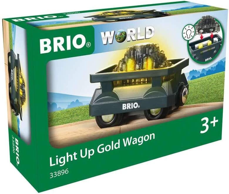 BRIO - Light Up Gold Wagon 2 pieces