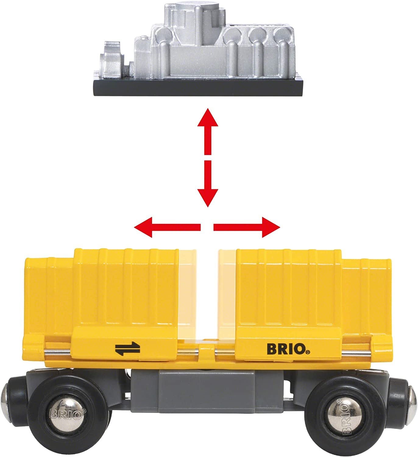 BRIO - Three-Wagon Cargo Train 7 pieces