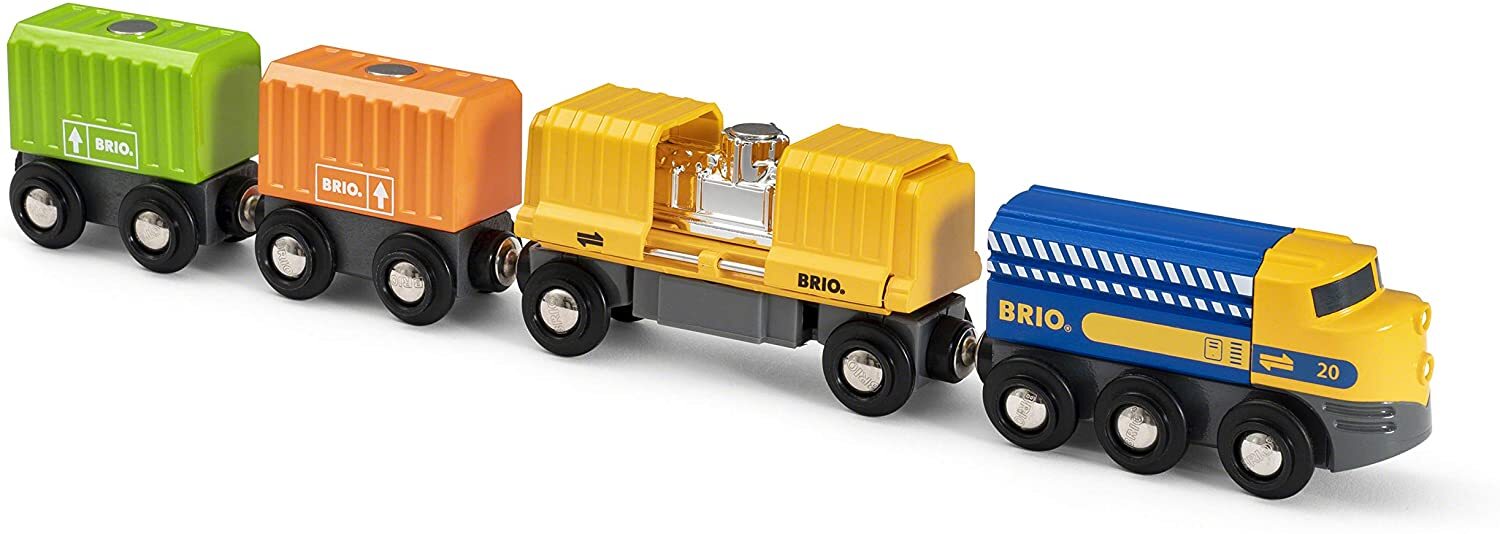 BRIO - Three-Wagon Cargo Train 7 pieces