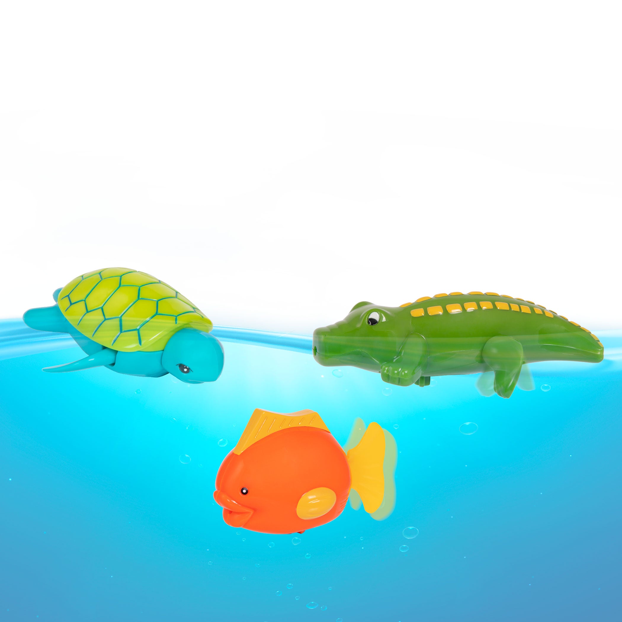 Battat - Wind-Up Friends-Turtle, Fish, Croc., Whale