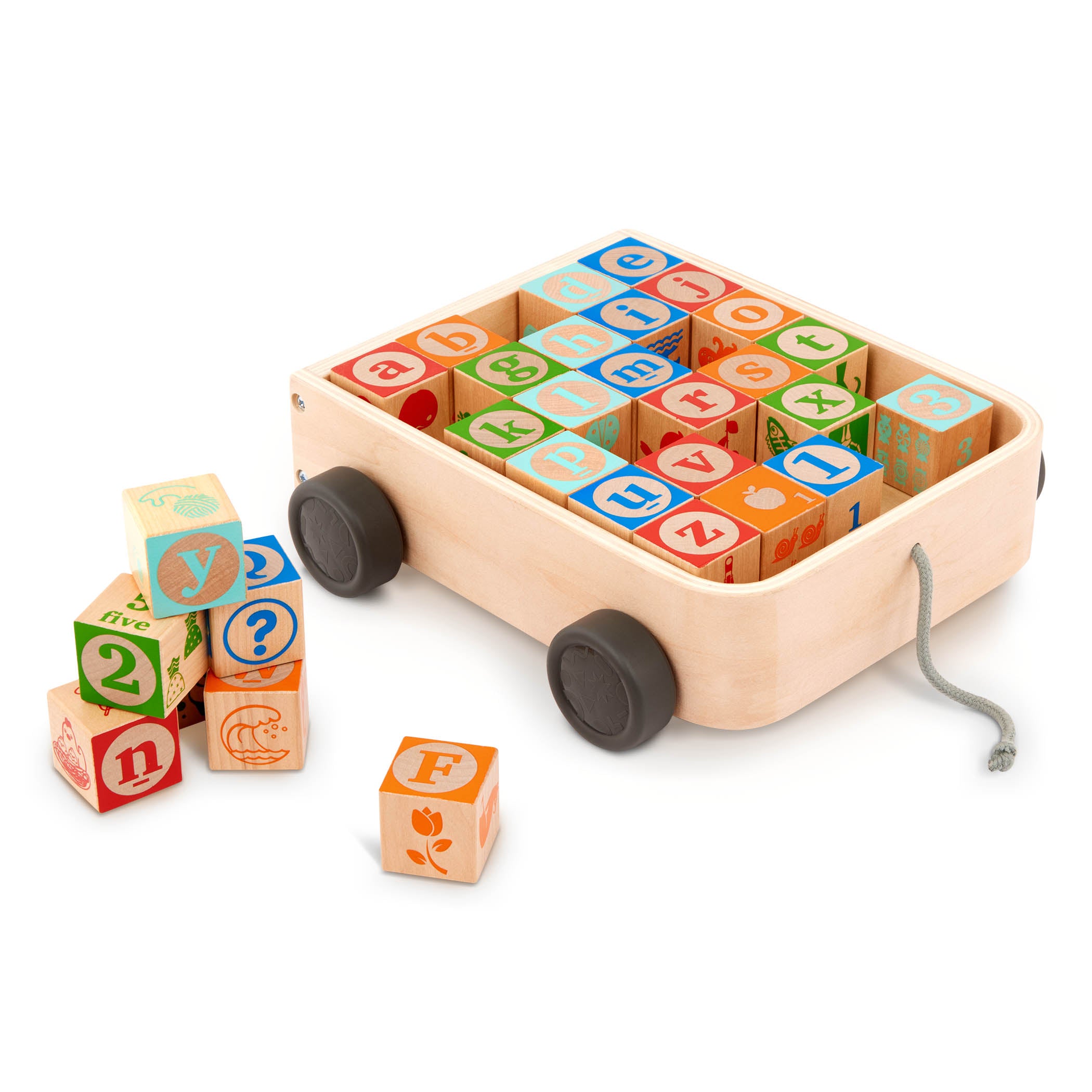 Battat - Puzzle ABC Block Wagon