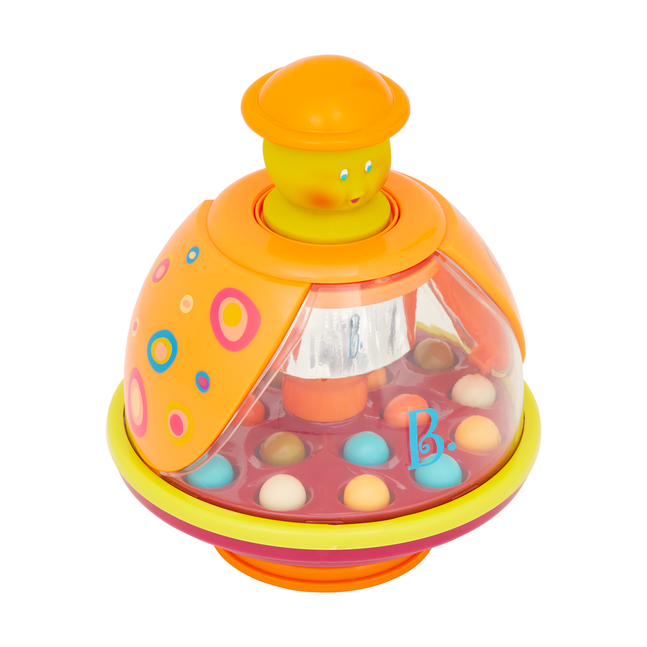 Ladybug tumble toy with colorful balls