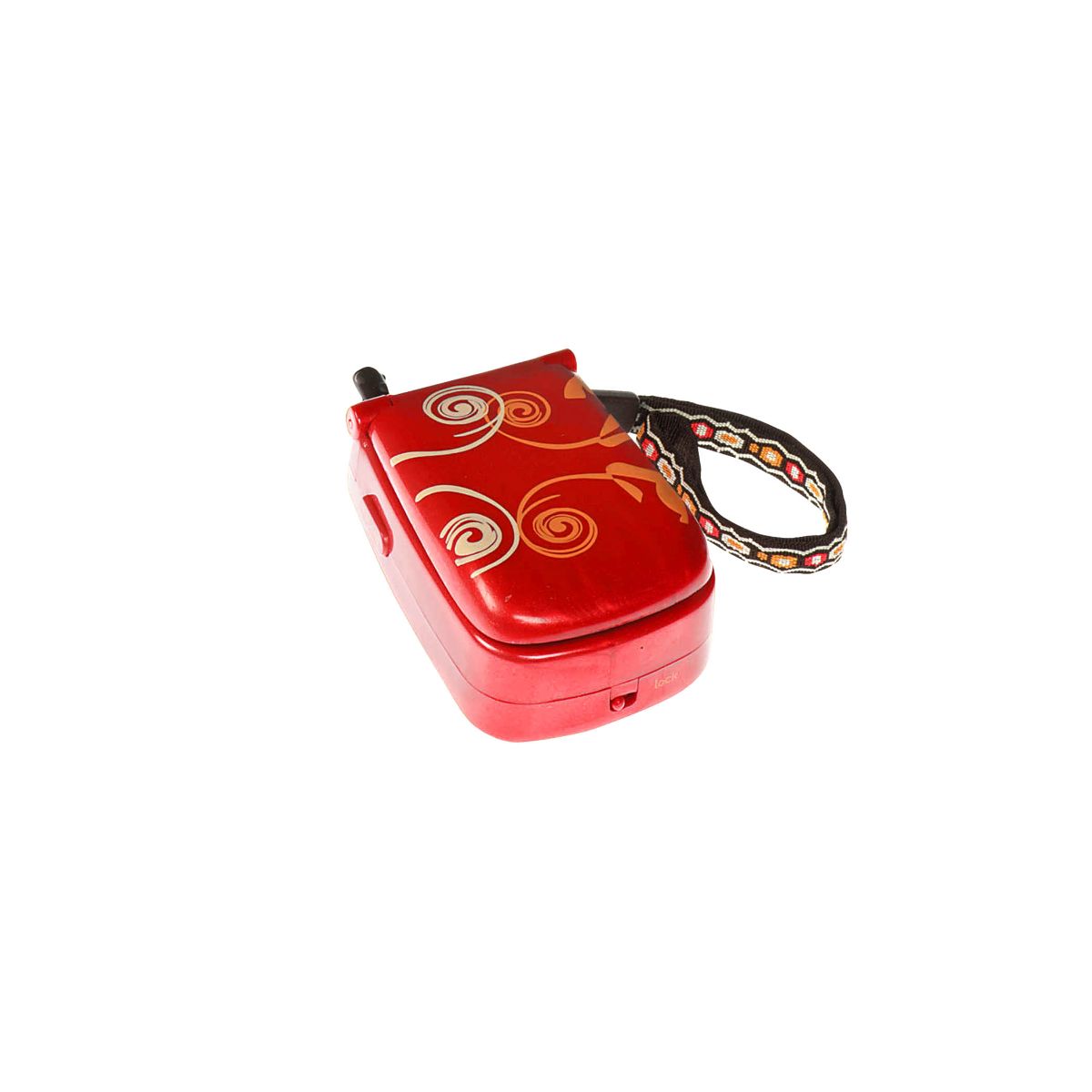 Red toy cellphone.