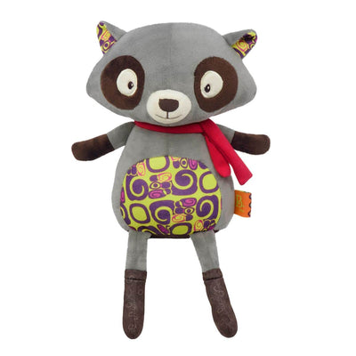 Interactive plush raccoon.