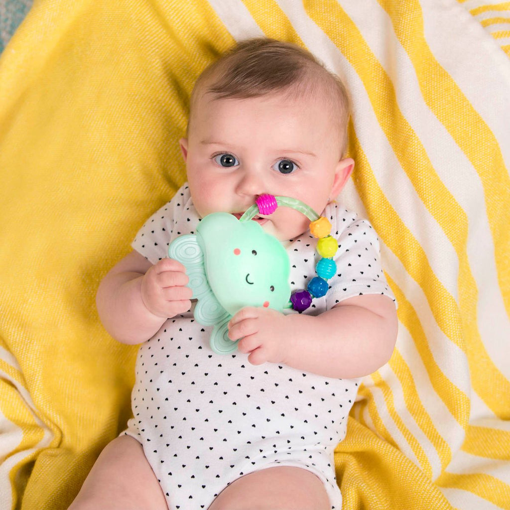 Lightweight Baby Rattle Rain-Glow Squeeze | Light-Up Rattle & Teether | B. baby – The Play Room