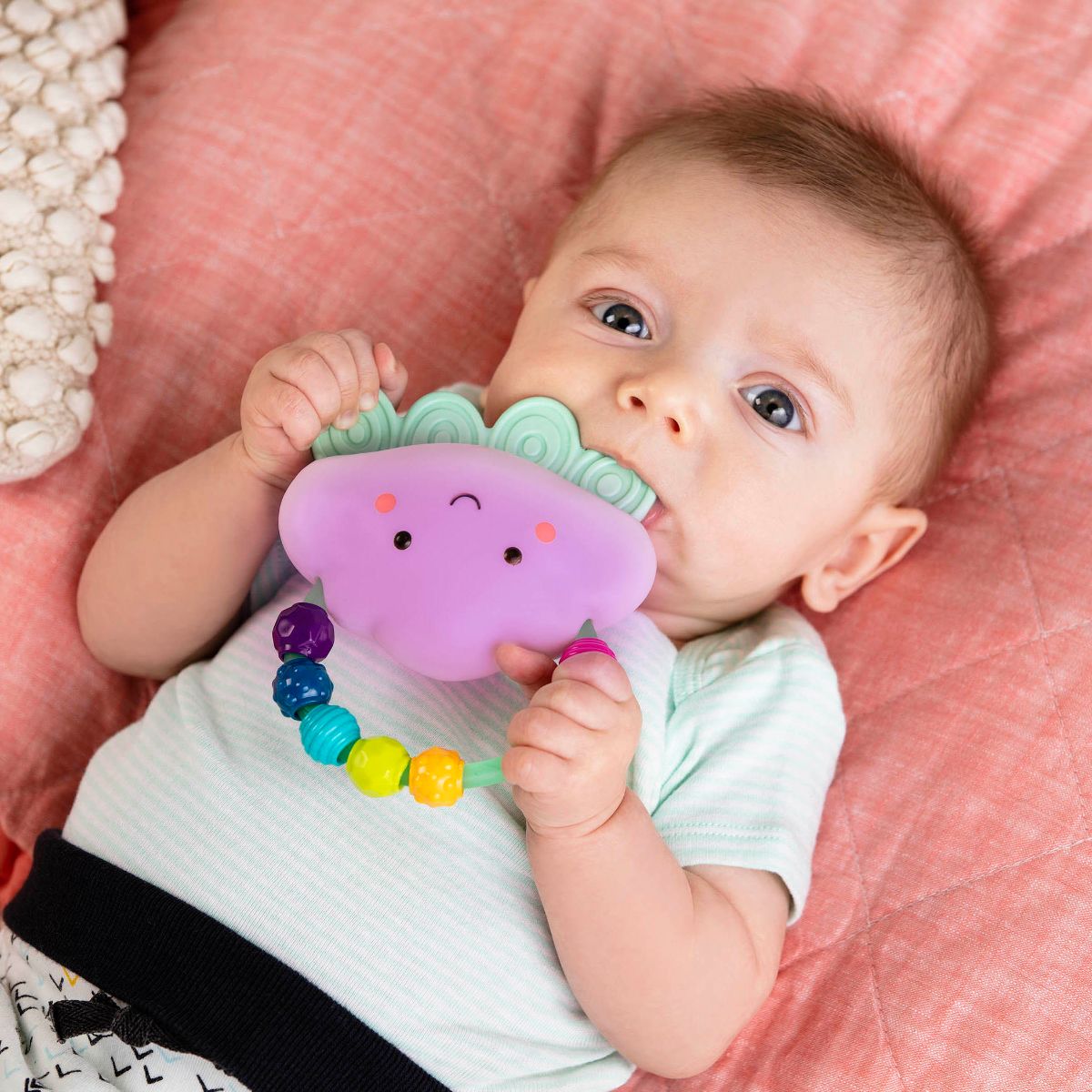 Lightweight Baby Rattle Rain-Glow Squeeze | Light-Up Rattle & Teether | B. baby – The Play Room