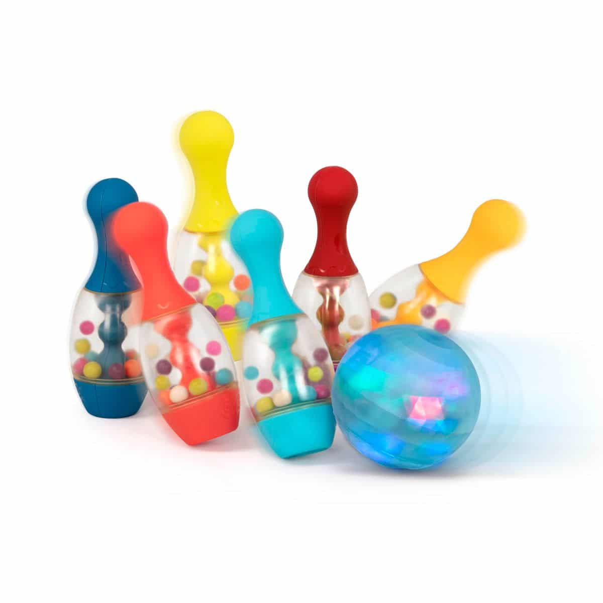 B. toys, Let's Go Bowling!, Jeu de quilles avec Boule Orange | Comprend 8 pièces au total B. toys, Let's Go Bowling!, Jeu de quilles avec Boule Orange | Comprend 8 pièces au total