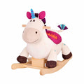 Wooden unicorn rocker.
