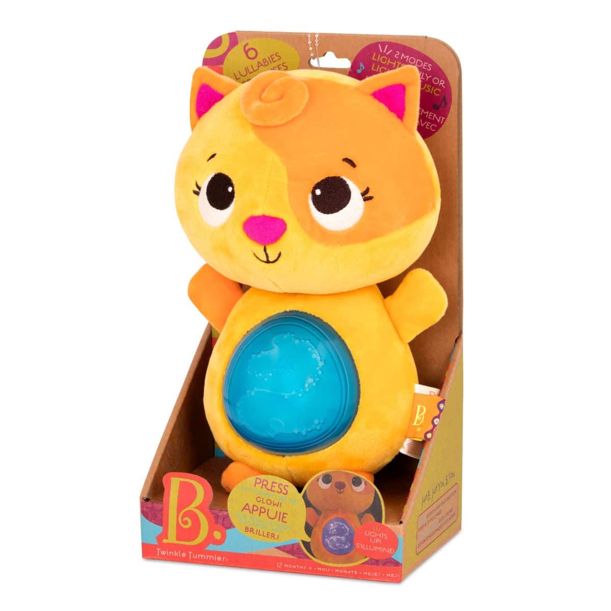 Light-up musical cat plushie