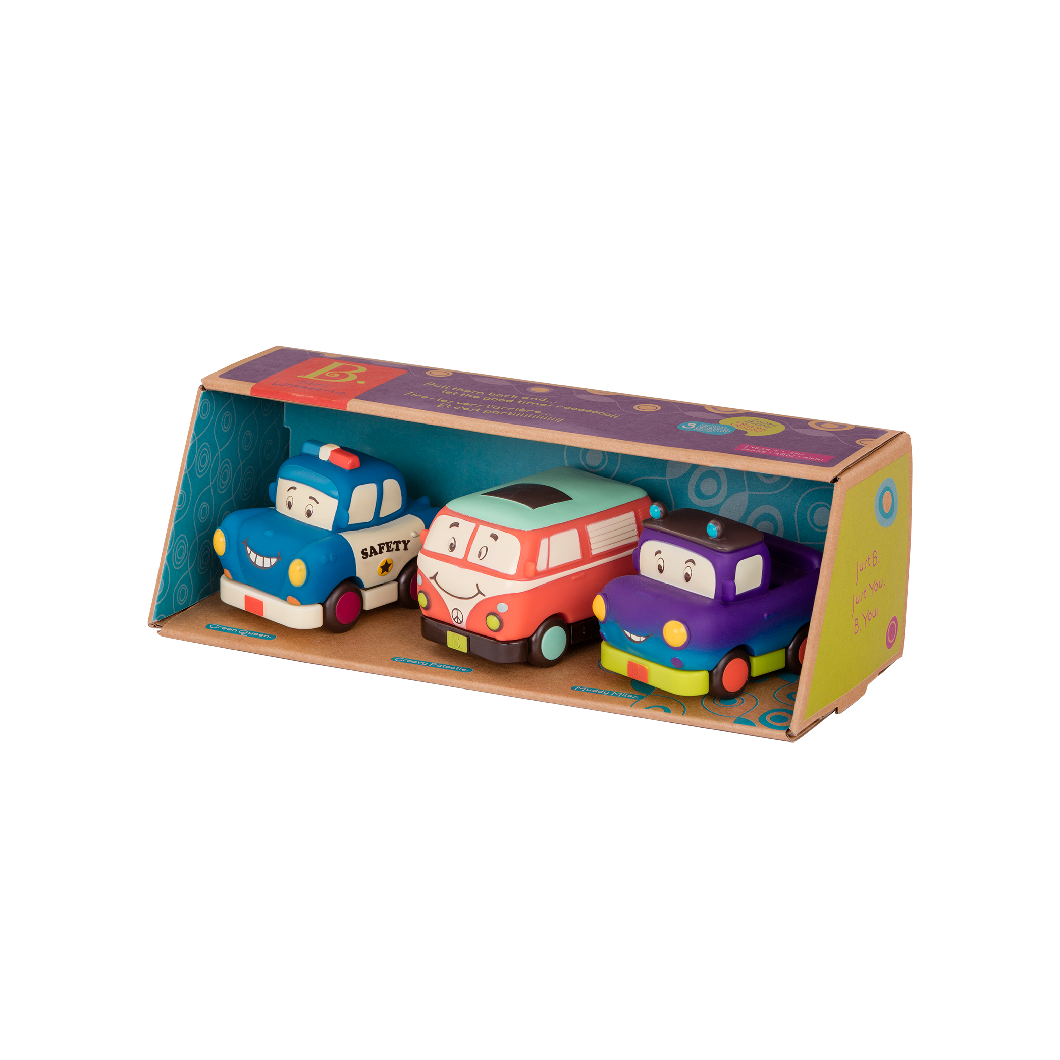 B. toys – Mini Wheeee-ls! - Van, Pick-Up Truck, Police Car