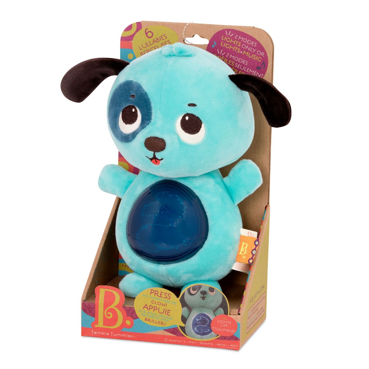 Light-up dog plushie