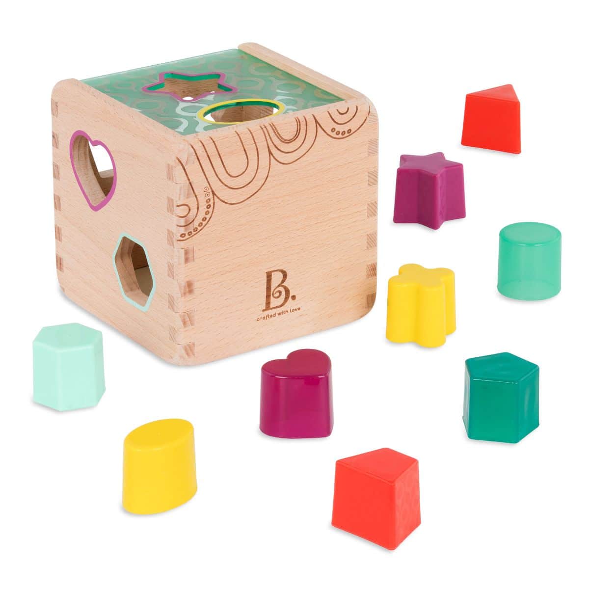 Wooden shape sorter.