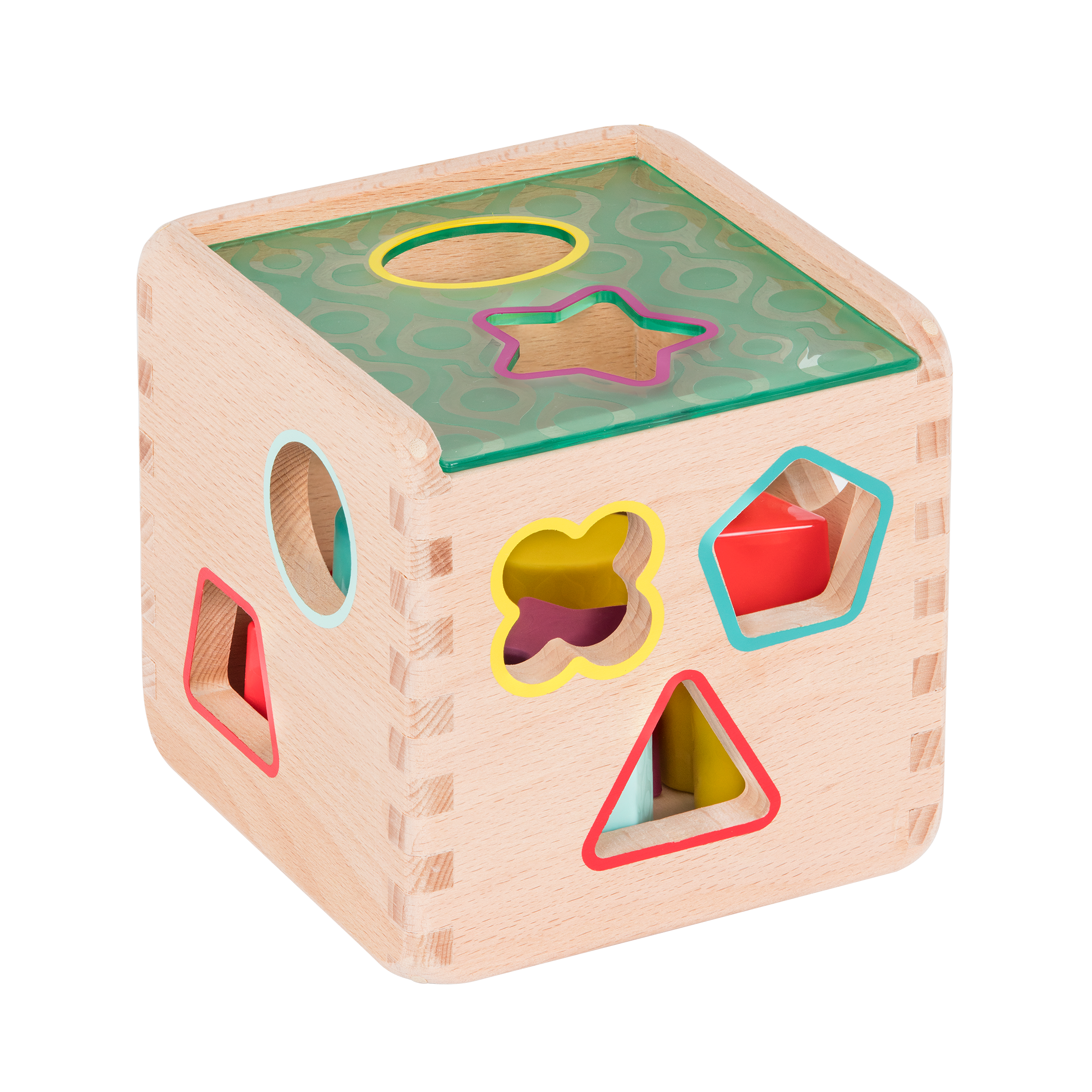 Wooden shape sorter.