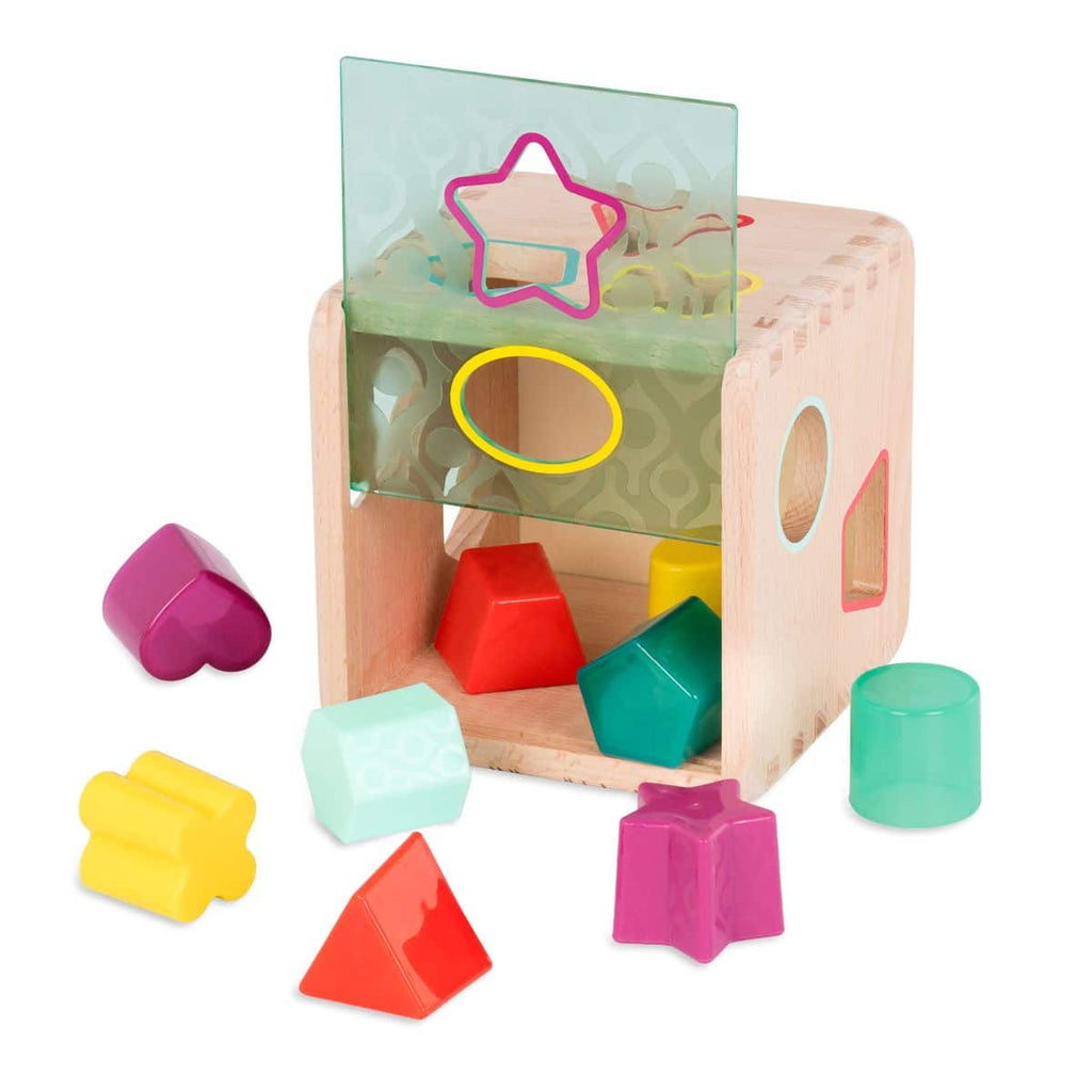 Wooden shape sorter.
