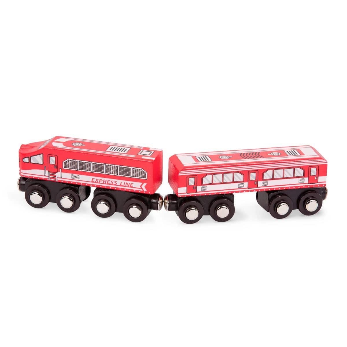 B. toys - Wooden Trains Asst