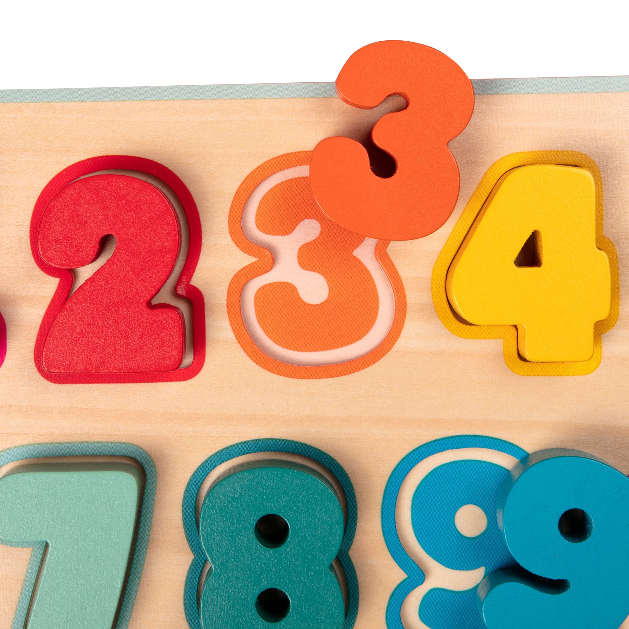 Wooden number puzzle.