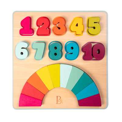 Wooden number puzzle.