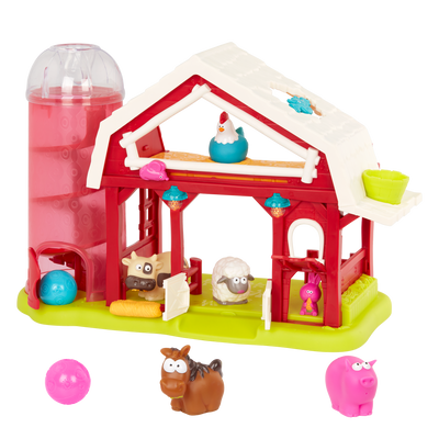 Toy barn with animals.