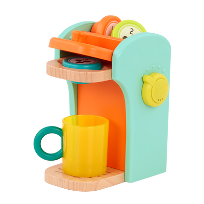 Toy coffee maker set.