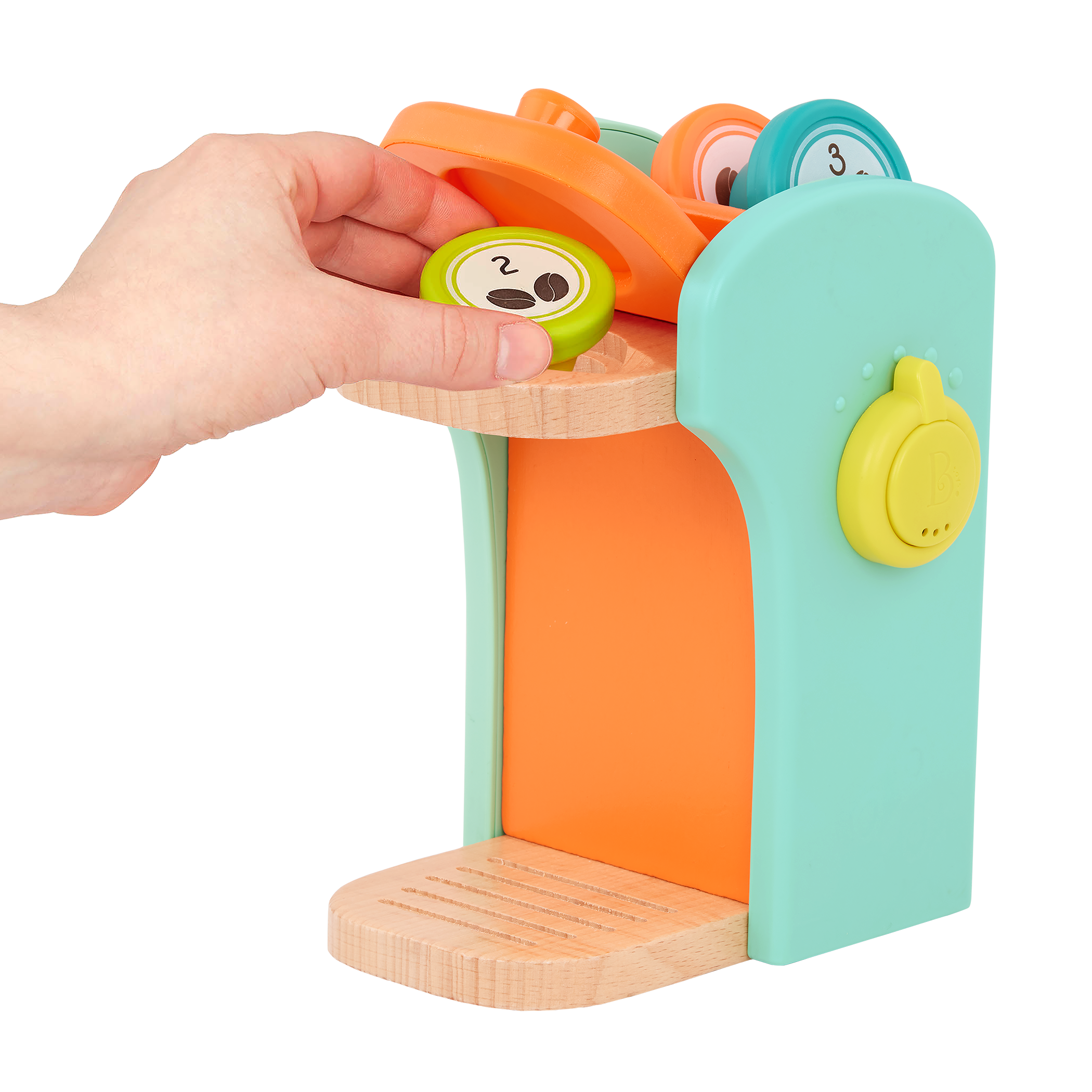 Toy coffee maker set.