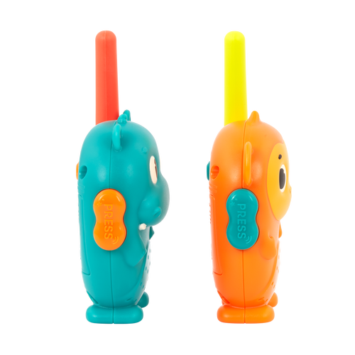 Hippo and monkey walkie-talkies.