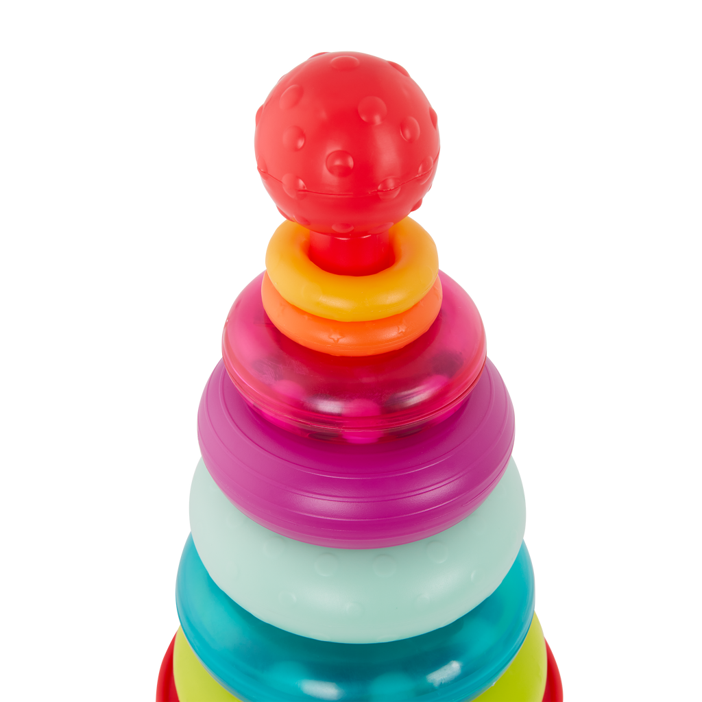Rainbow stacking rings teether rattles