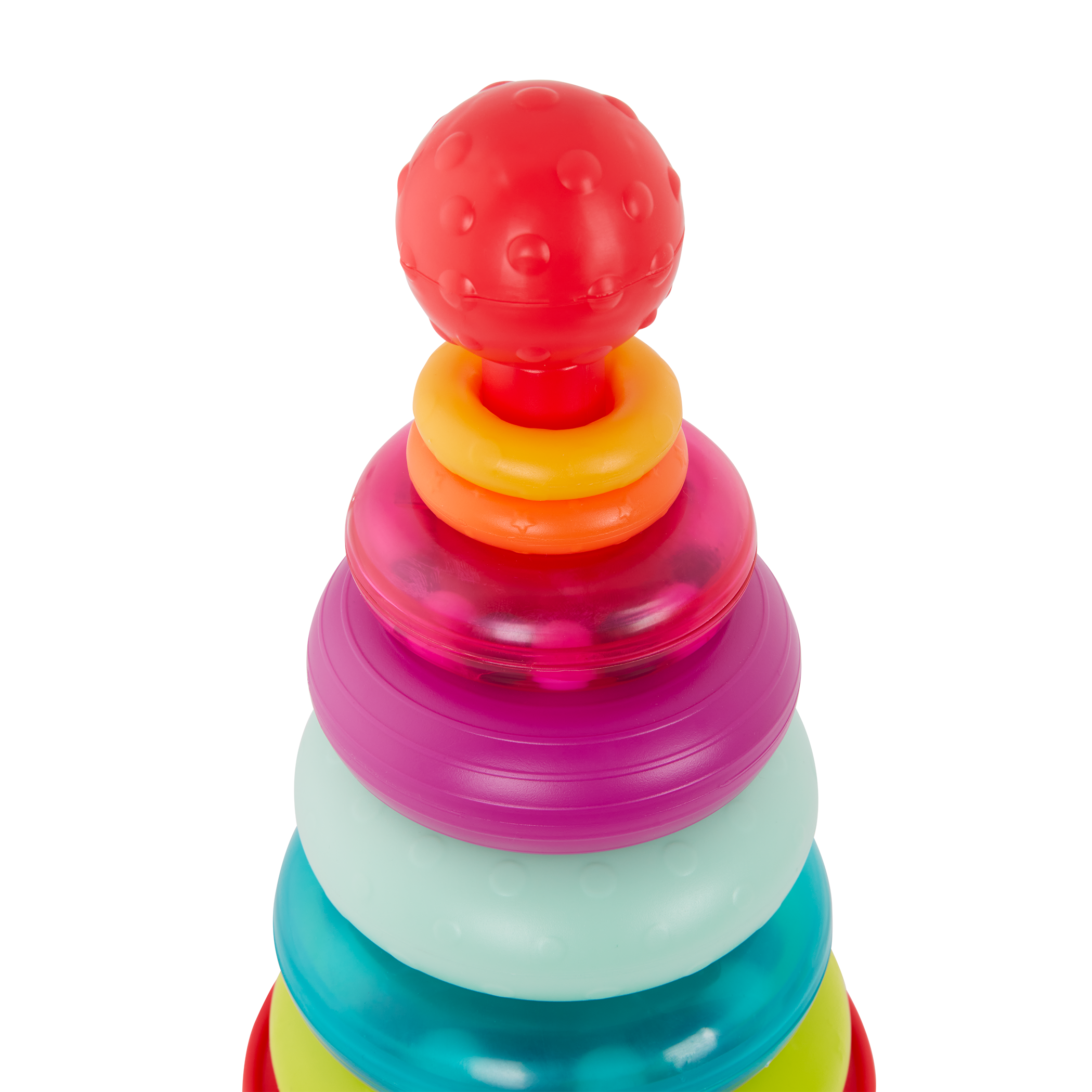 Rainbow stacking rings teether rattles