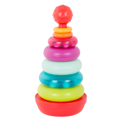Rainbow stacking rings teether rattles