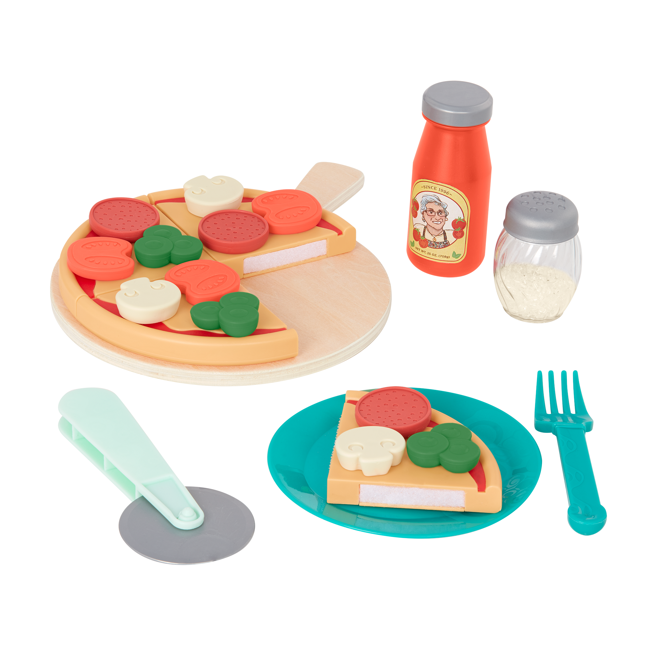 Pizza and pasta play set.