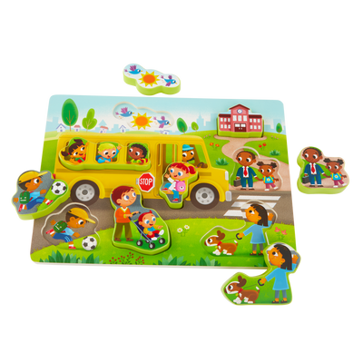 Chunky wooden puzzle.