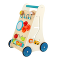 Wooden toddler activity walker with storage