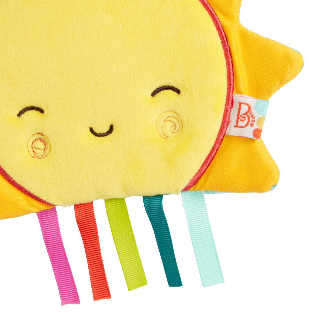 Crinkly sun, moon, and cloud for babies.