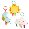 Crinkly sun, moon, and cloud for babies.