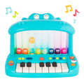 Hippo-shaped play piano for kids with 8 colourful birds.