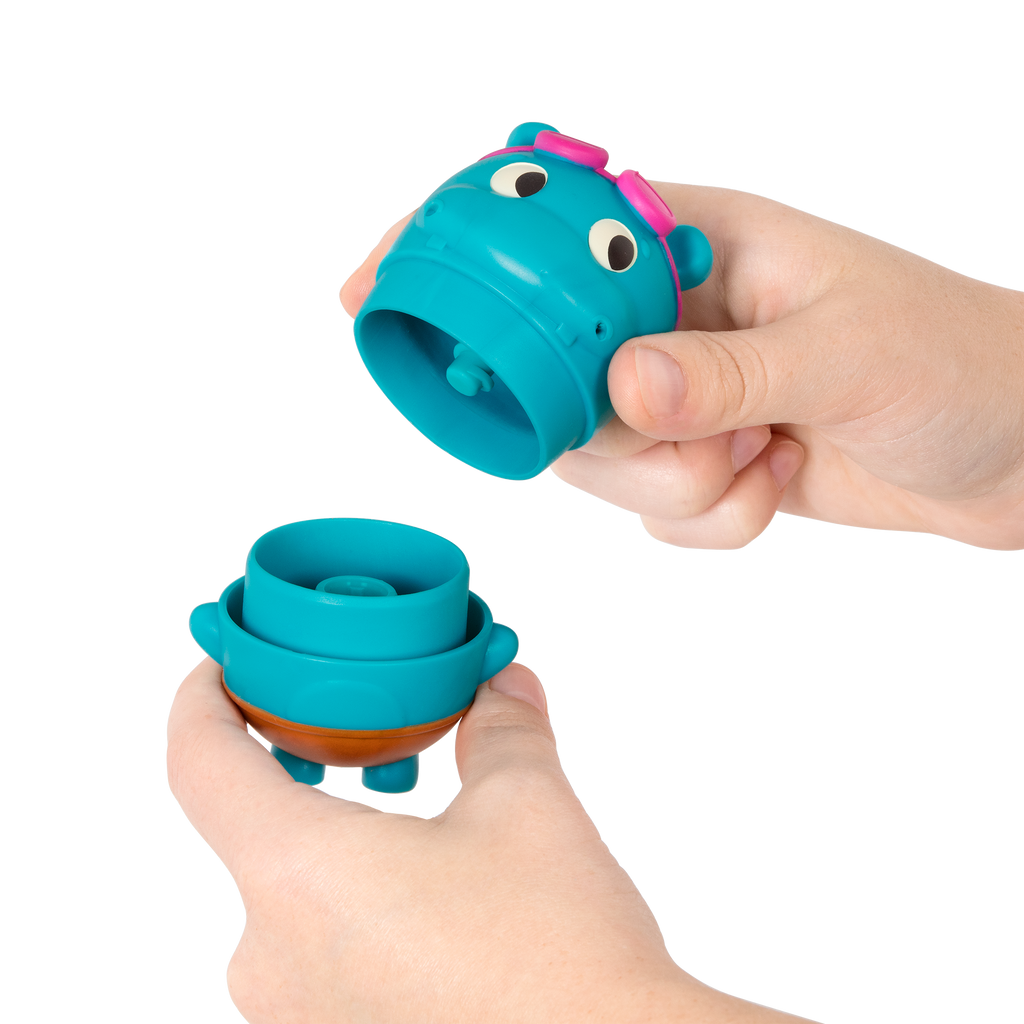 Baby bath toys hippo squirt and boat