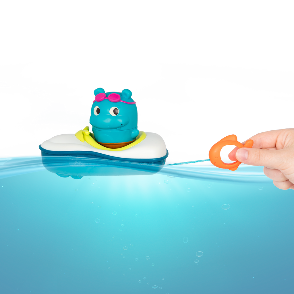 Baby bath toys hippo squirt and boat