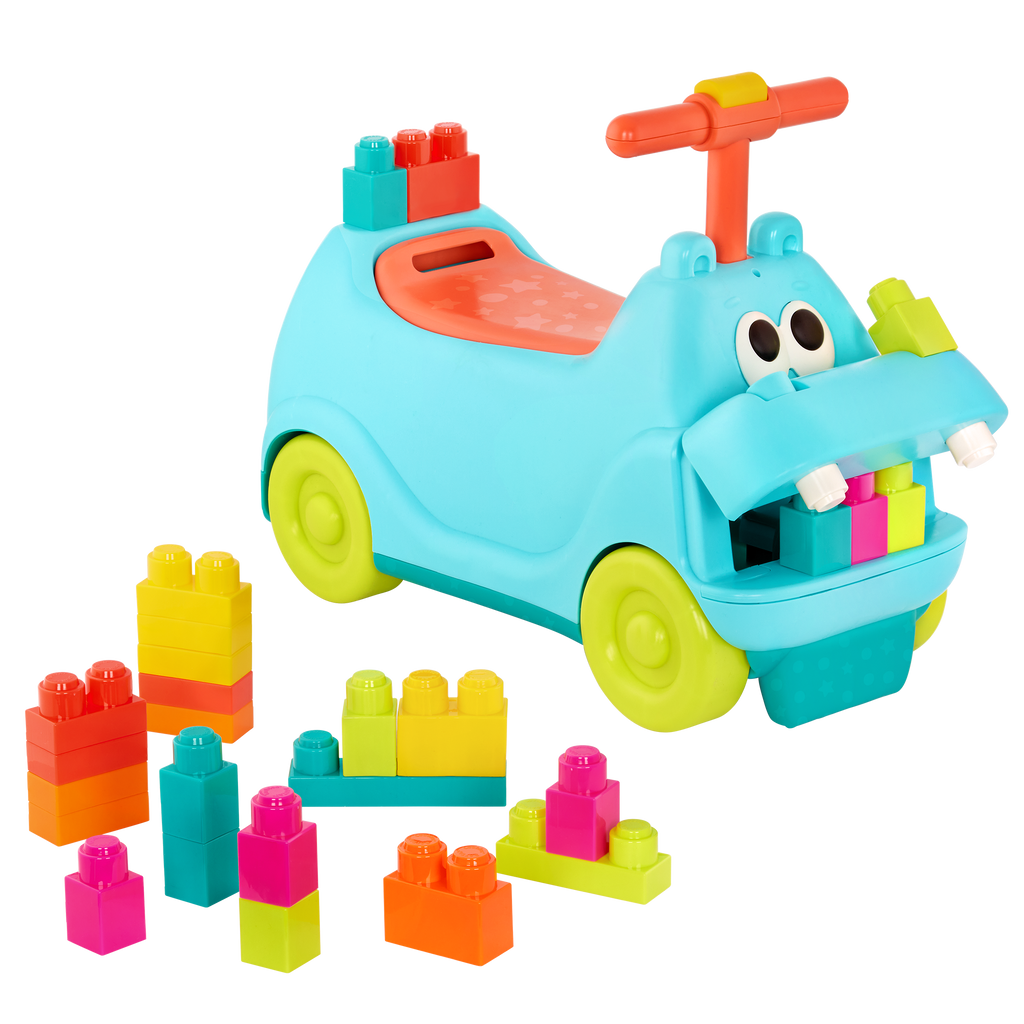 B. toys - LocBloc Hippo Ride-On with Blocks