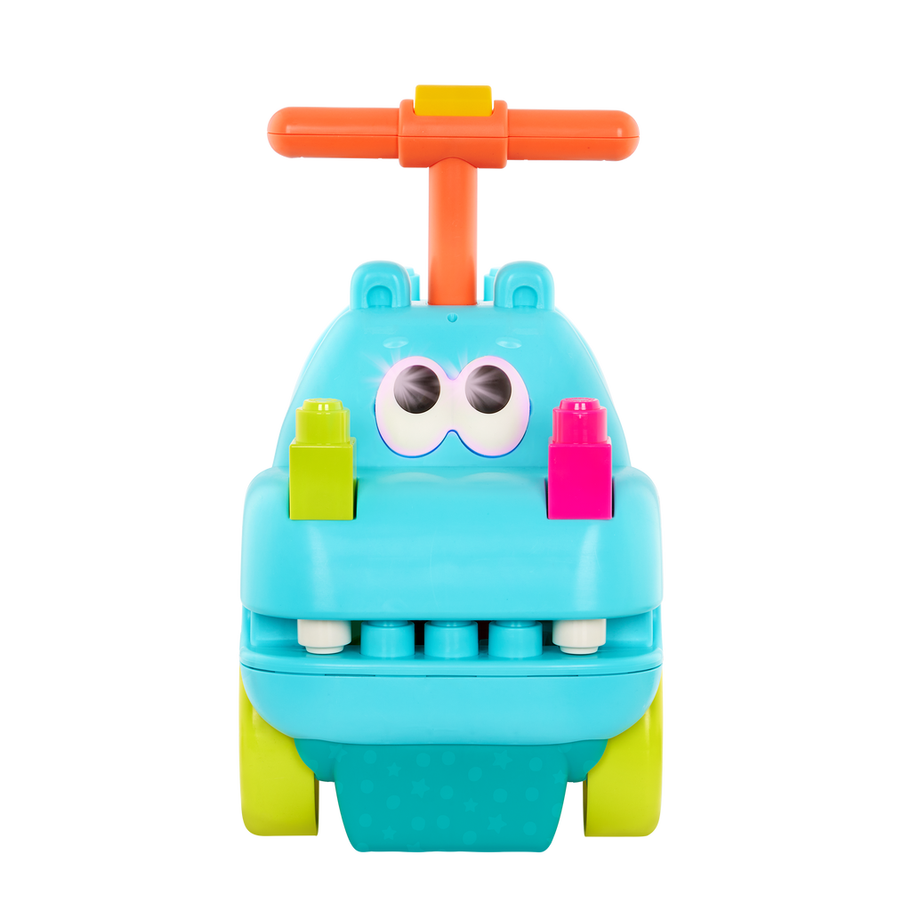 B. toys - LocBloc Hippo Ride-On with Blocks