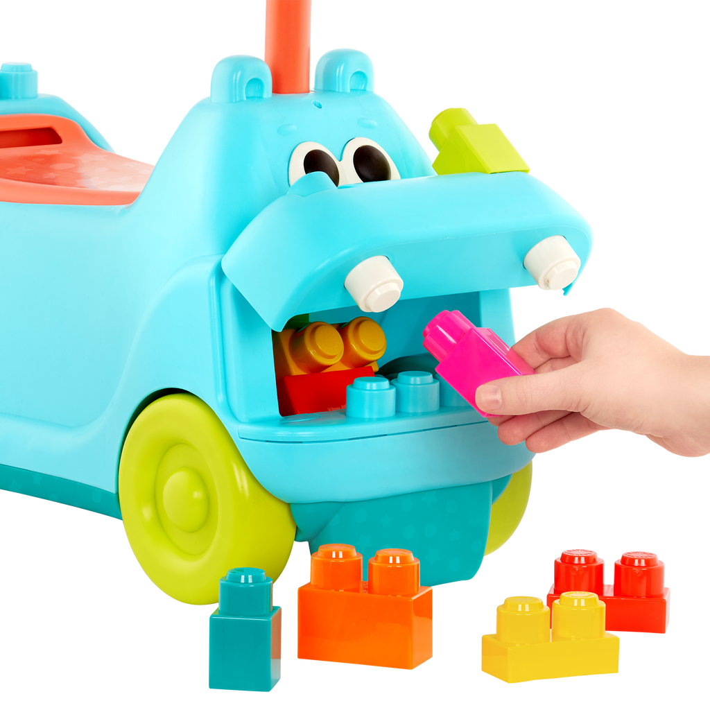 B. toys - LocBloc Hippo Ride-On with Blocks