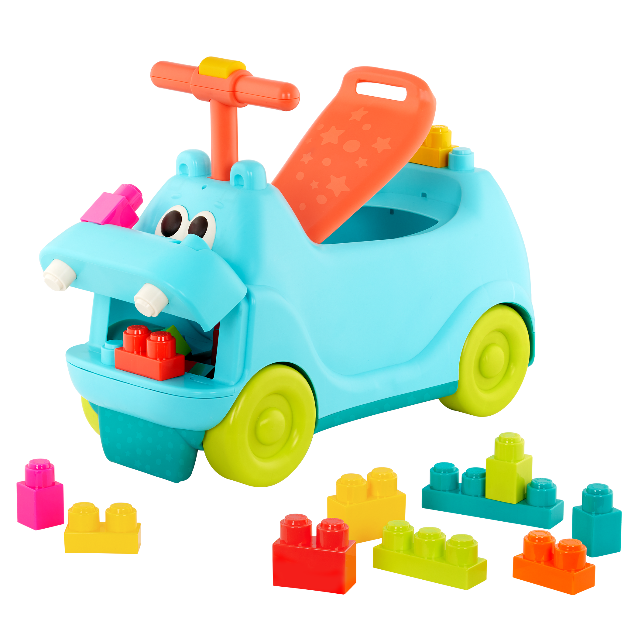 B. toys - LocBloc Hippo Ride-On with Blocks