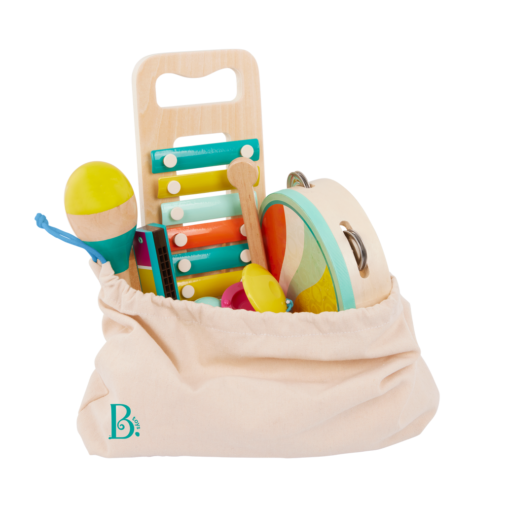 Wooden instruments pack for kids toddlers xylophone percussion