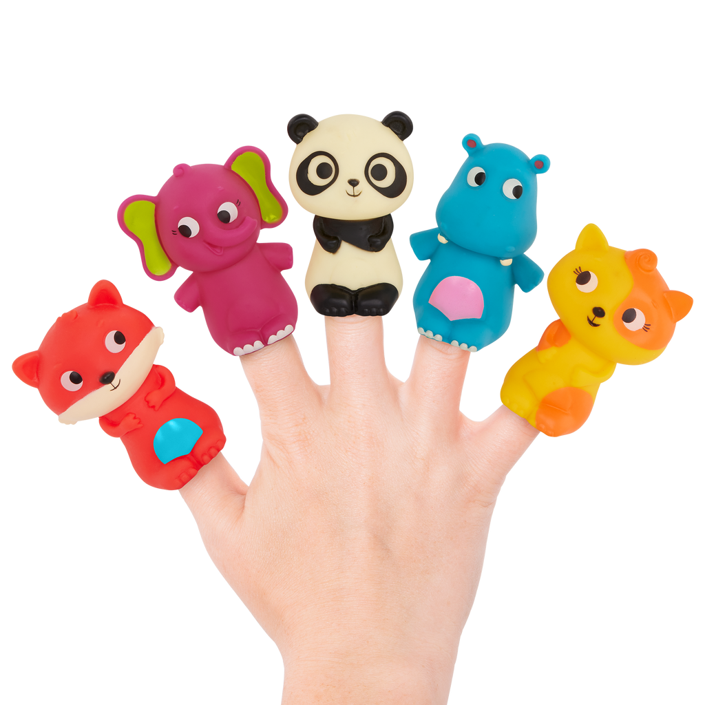 Animal finger puppets set for toddlers bath toy