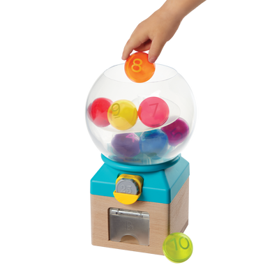 Gumball machine toy counting numbers and colors for kids