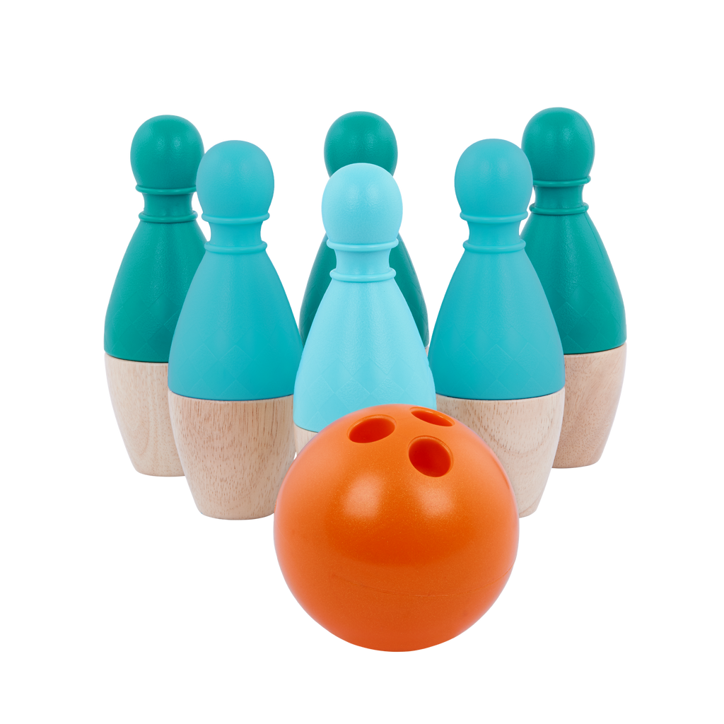 B. toys – B. sports Wooden Bowling Set