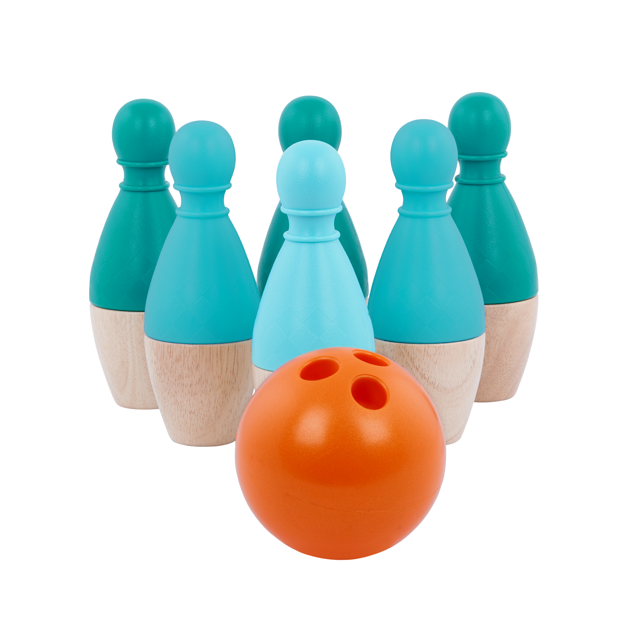 B. toys – B. sports Wooden Bowling Set