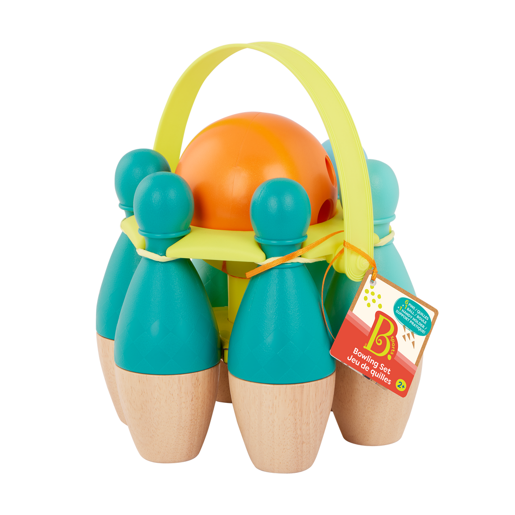 B. toys – B. sports Wooden Bowling Set