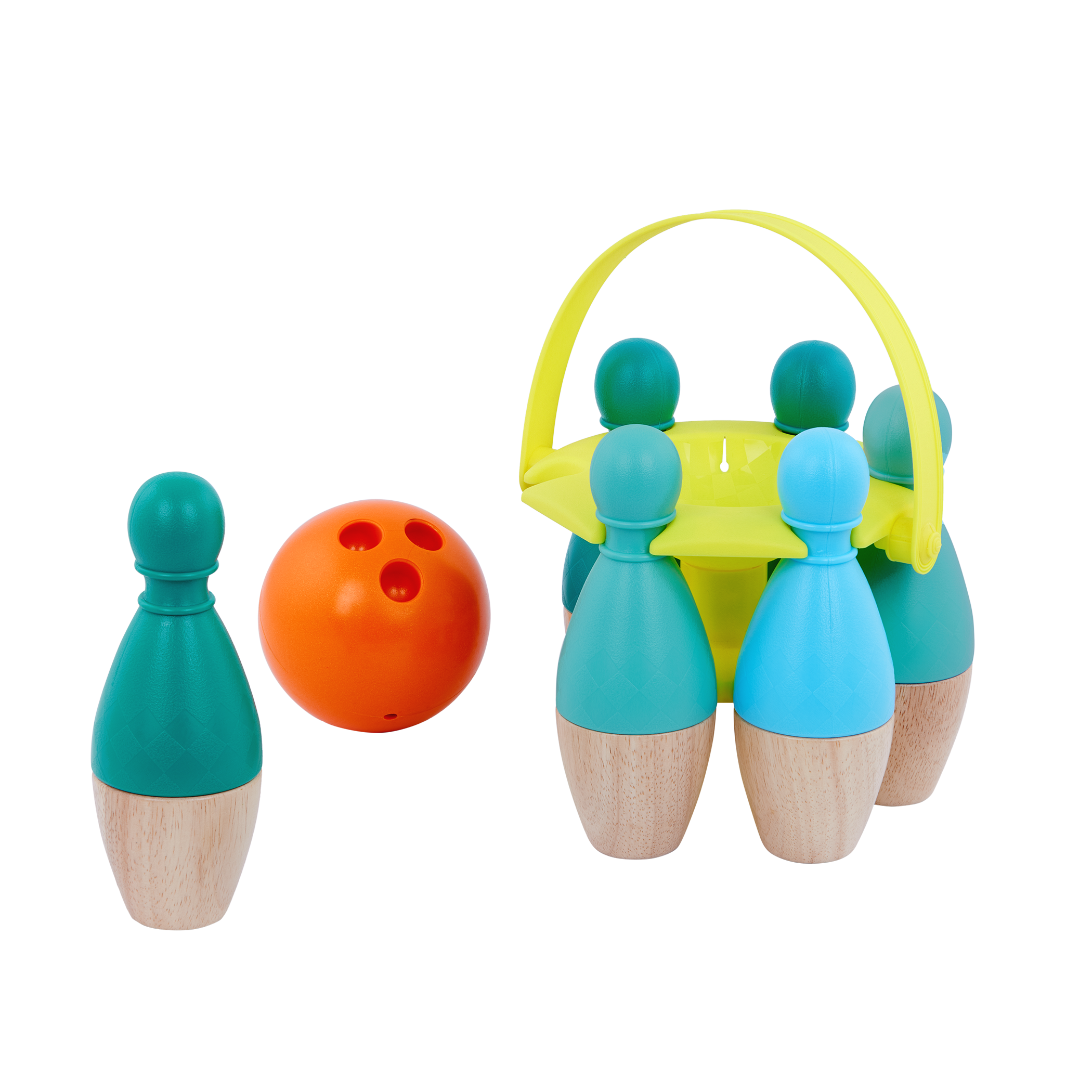 B. toys – B. sports Wooden Bowling Set